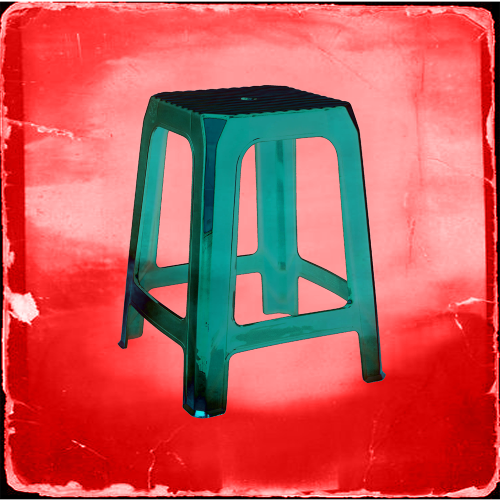 LIMITED SERIE OF 6 ASIAN POP ART PLASTIC CHAIR-MD02
-Technique: Oil painting on rusty corrugated iron sheets (collected from construction sites in Vietnam)
- Dimensions: 100x100x4cm
-Year: 21