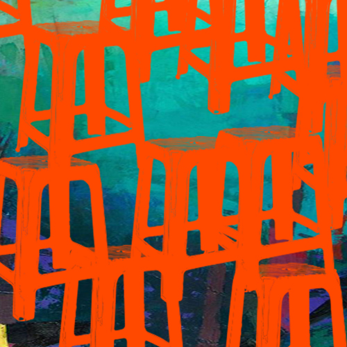 LIMITED SERIE OF 6 ASIAN POP ART PLASTIC CHAIR-MD06
-Technique: Oil painting on rusty corrugated iron sheets (collected from construction sites in Vietnam)
- Dimensions: 100x100x4cm
-Year: 21